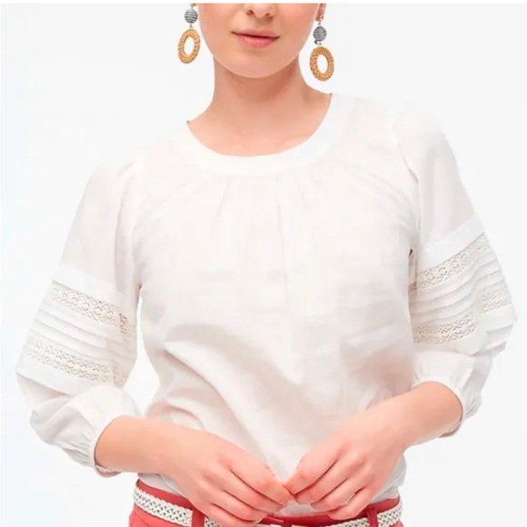 J. Crew Womens Pintuck Top NWOT Large - Picture 1 of 5